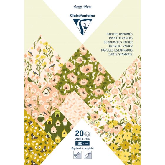 BLOC 10 FEUILLES DE PAPIER GLACE 32X24 CM - COULEURS ASSORTIES