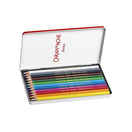 BOITE METAL CRAYONS SWISSCOLOR AQUARELLABLES Dimension:BOITE DE 12IM#10149