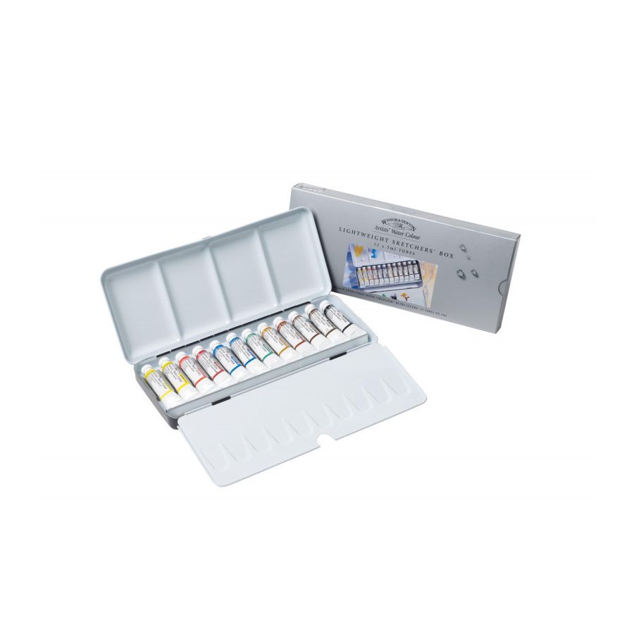 Winsor & Newton Boite Metal Aquarelle Extra-Fine 12 Tubes 5Ml