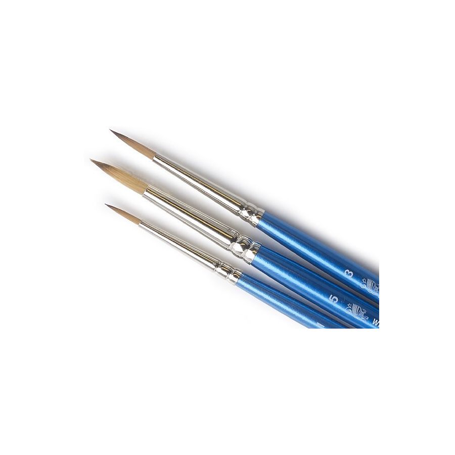 Winsor & Newton Set 3 Pinceaux Manche Court Rond Cotman 1/3/5