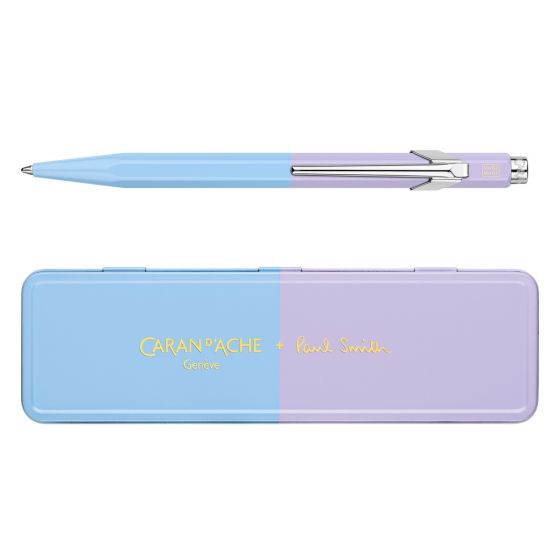 Stylo Caran D'Ache Edition Limite Paul Smith Bleu/Lavender