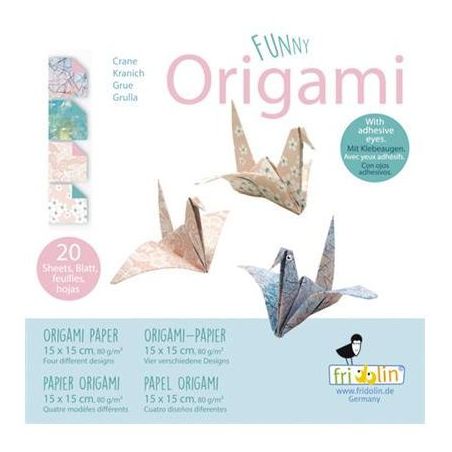 FUNNY ORIGAMI GRUE 15 X 15 CM IM#10525 FUNNY ORIGAMI GRUE 15 X 15 CM IM#10525