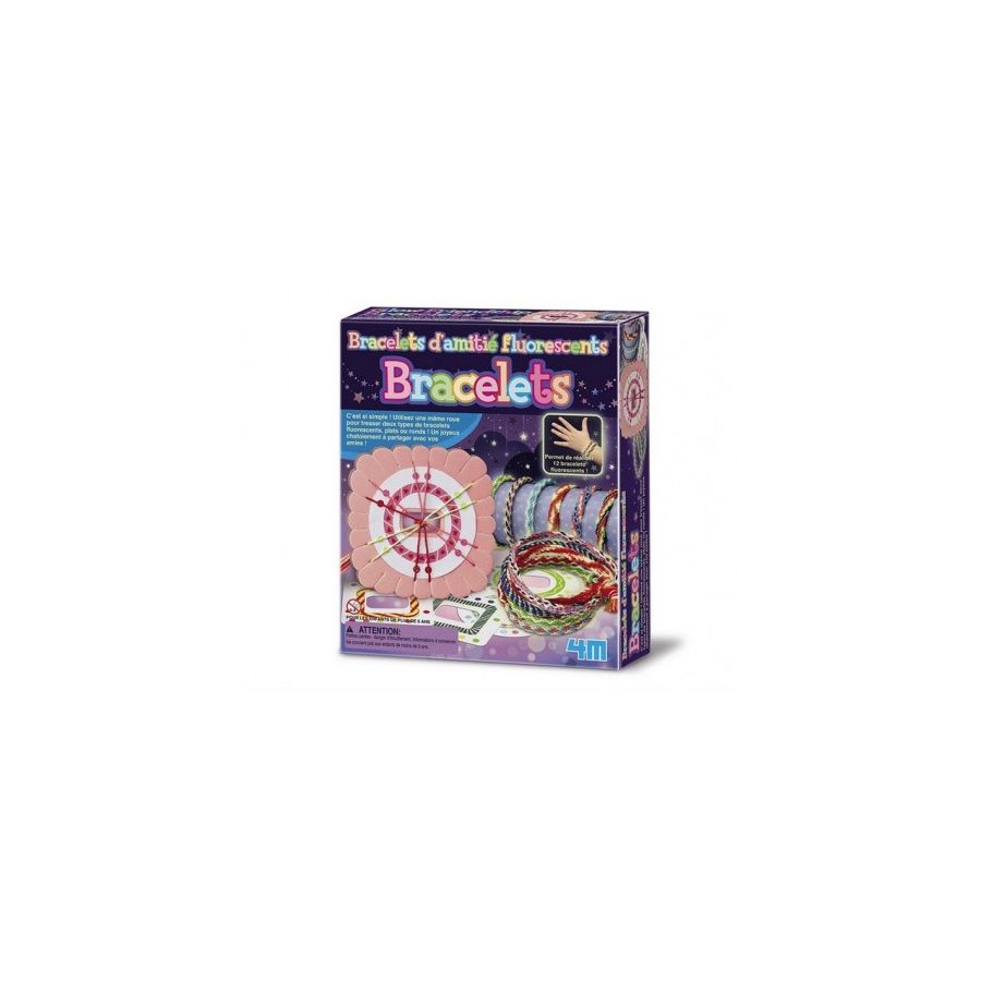 4M 404662 Kit de fabrication de bracelets d'amitié phosphorescents  (Multicolore) : : Jouets