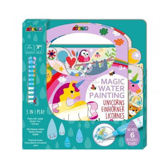 Livre 3 en 1 Peinture magique à l'eau stickers & jeux - AVENIR + 3 ans