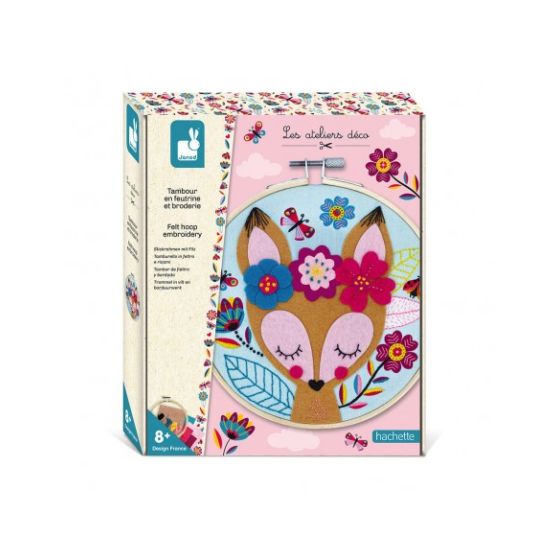 TAMBOUR EN FEUTRINE ET BRODERIE IM#10816