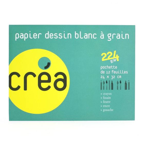 Bloc de papier aquarelle Arches 140lb/300gr 12 x 16 grain fin (cold  pressed) 20f. par