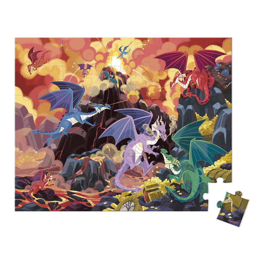 Puzzle terre de dragons Janod Color'i