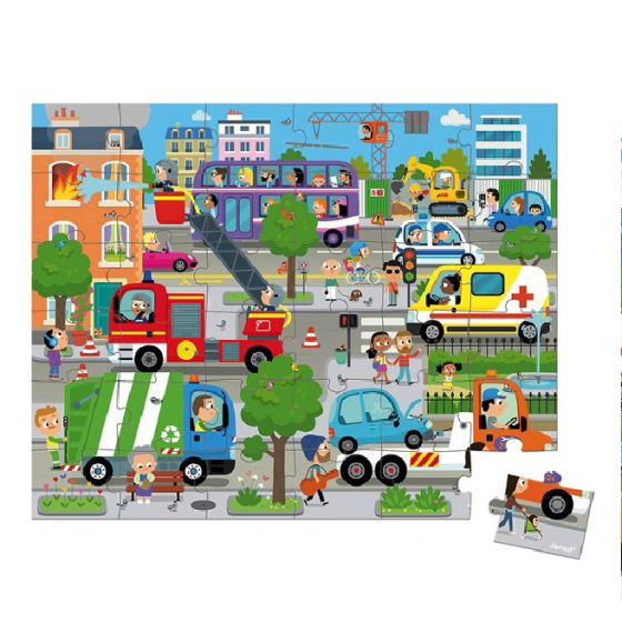 Puzzle city Janod Color'i