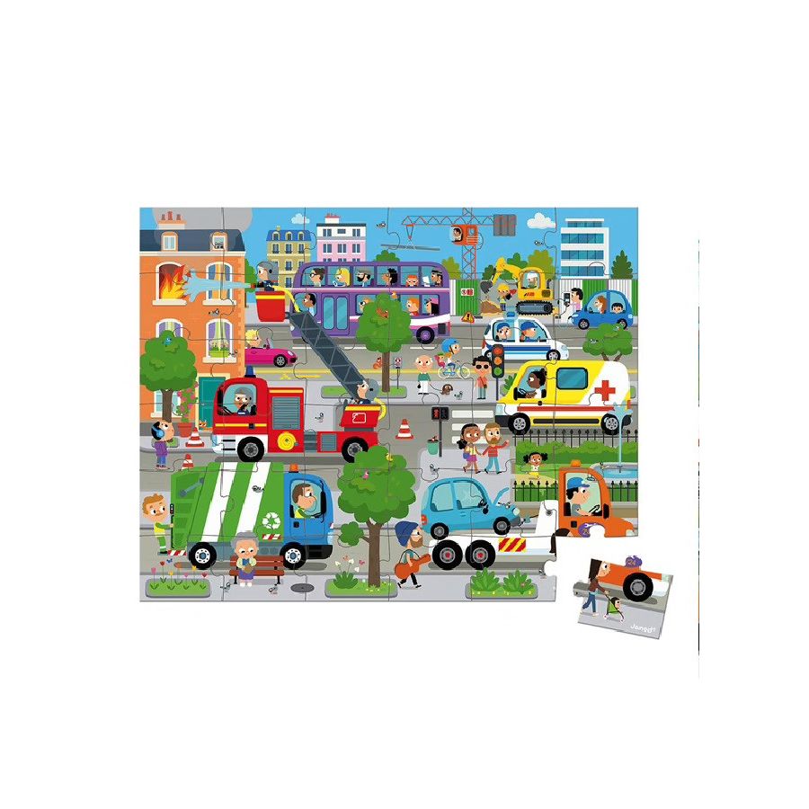 Puzzle city Janod Color'i