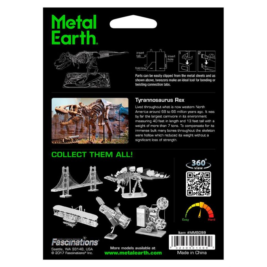Tytannosaurus Rex Metal earth Color'i