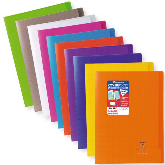 CAHIER KOVERBOOK TRANSPARENT 96 PAGES 21 X 29,7 CM IM#11429