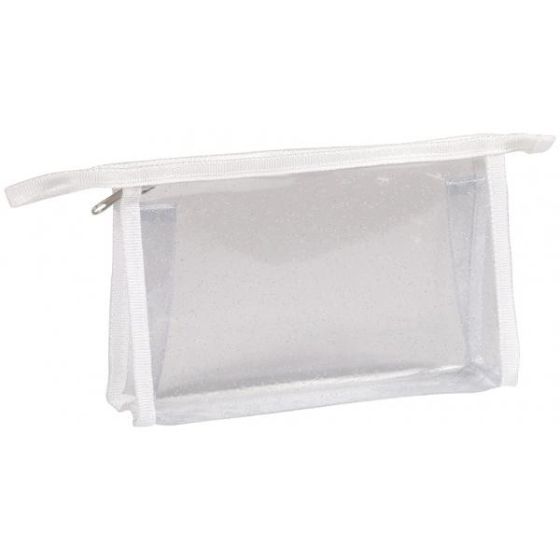 FANTAISIE TROUSSE RECTANGULAIRE TRANSPARENTE 22 X 4 X 14 CM