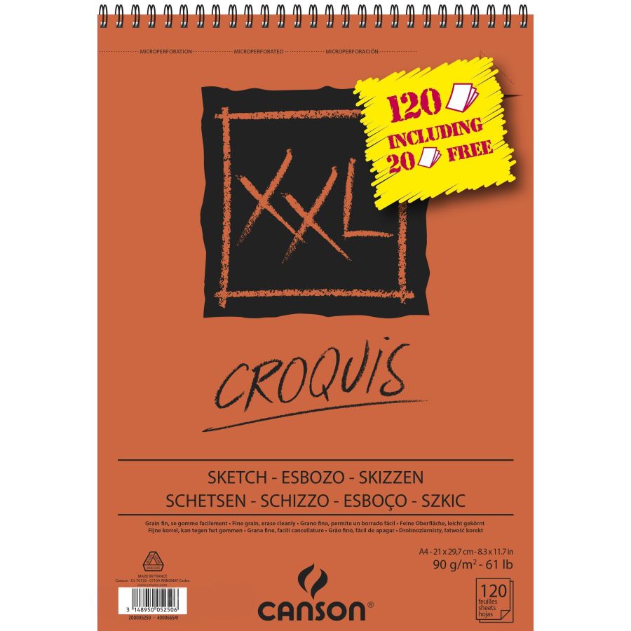 ALBUM XXL CROQUIS 120 FEUILLES 90G