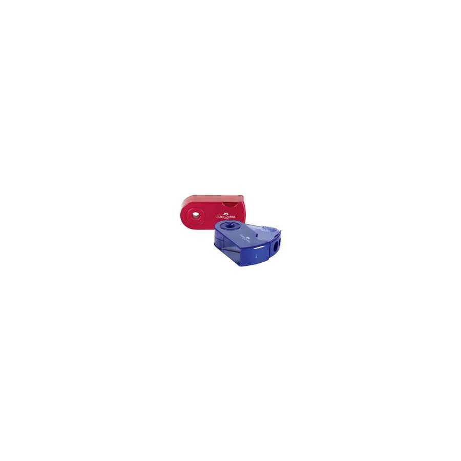 TAILLE-CRAYON 2 TROUS SLEEVE ROUGE ET BLEU IM#1189