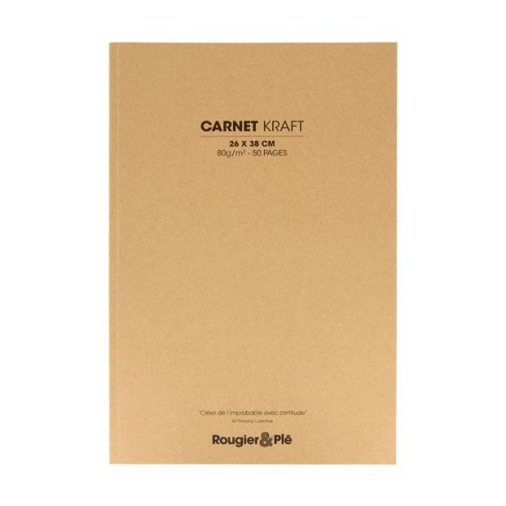 CARNET KRAFT 80G 50P Dimension:13 X 19 CM