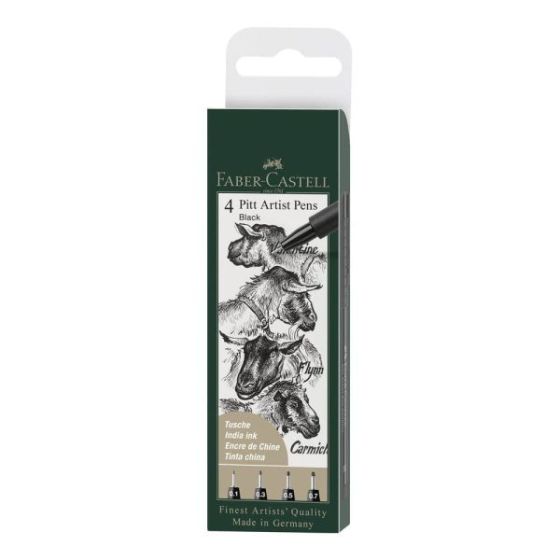 FEUTRE PITT ART PEN NOIR POCHETTE DE 4 