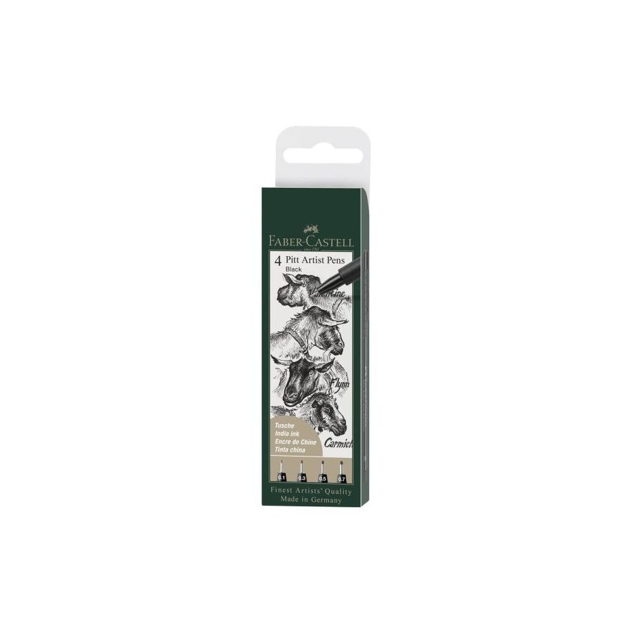 FEUTRE PITT ART PEN NOIR POCHETTE DE 4 FEUTRE PITT ART PEN NOIR POCHETTE DE 4