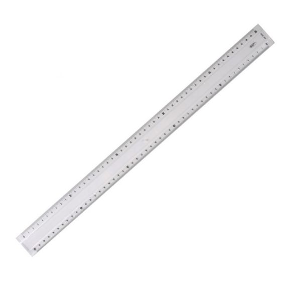 GRAPHOPLEX REGLE ACRYLIQUE TRANSPARENT 50 CM 2 BISEAUX 5MM 