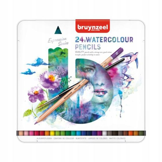 Conté Crayons de Couleur Aquarellables pour Adultes - 24 Couleurs