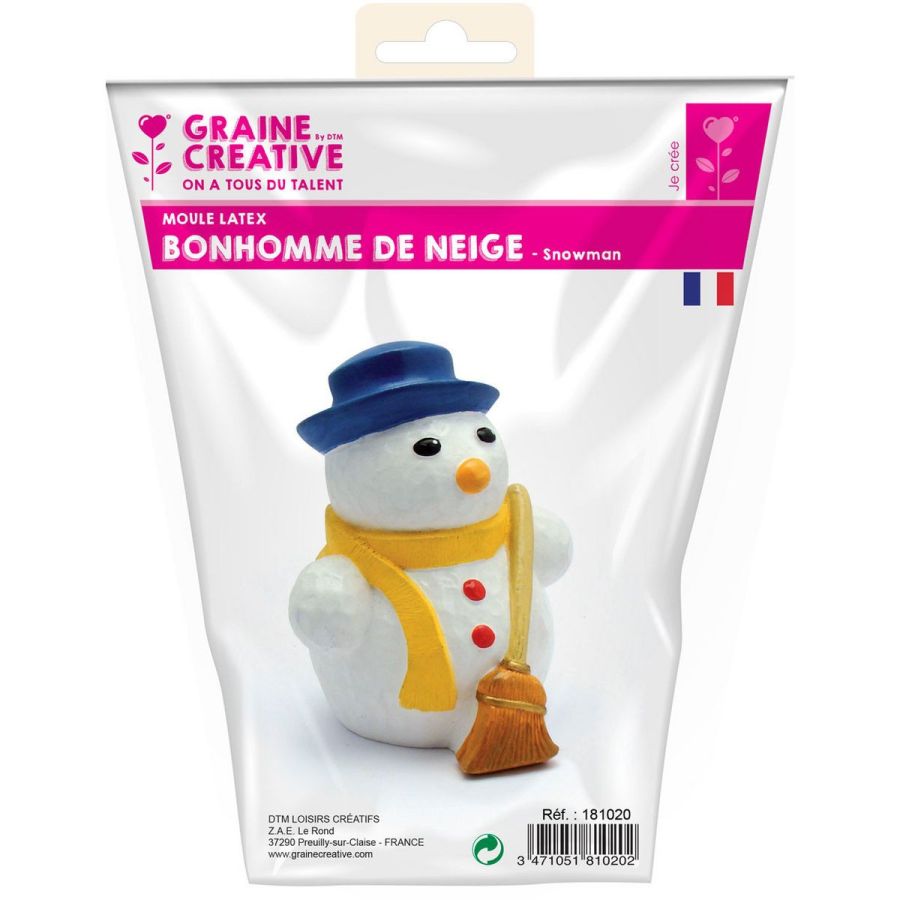 Moule latex bonhomme de neige Graine créative Color'i