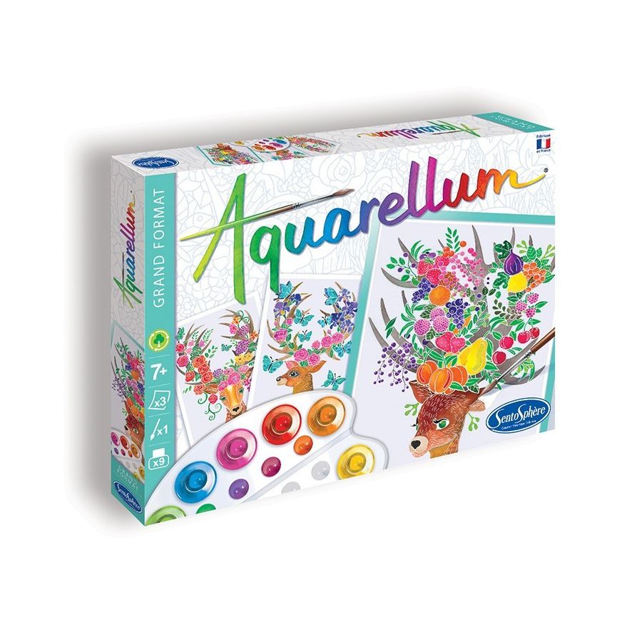 Aquarellum cerfs enchantés Sentosphère Color'i