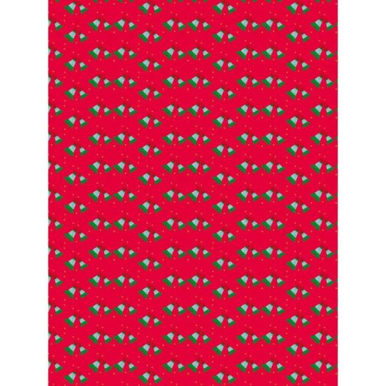 Pochette feuilles rouge avec motif cloches Décopatch Color'i