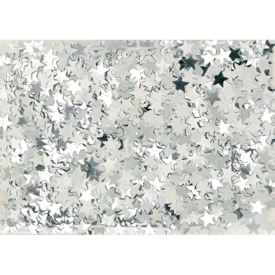 Sequins Etoiles Argent 0,5 Cm - 50 Grs