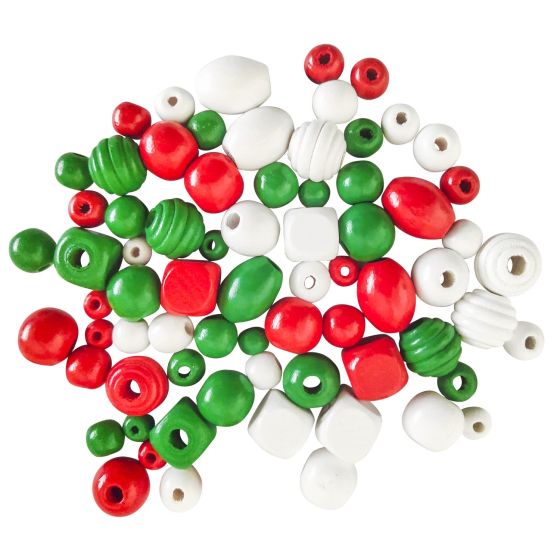 Perles en bois de noel Ctop Color'i