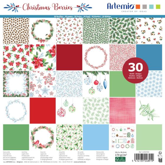Bloc feuilles xmas Artemio Color'i