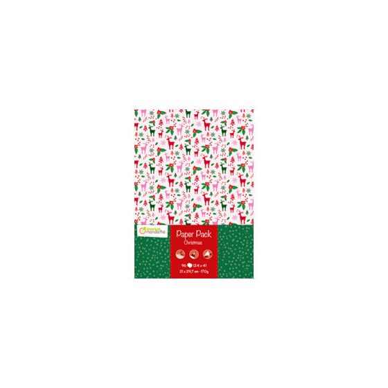 Papier motifs noel Avnue mandarine Color'i