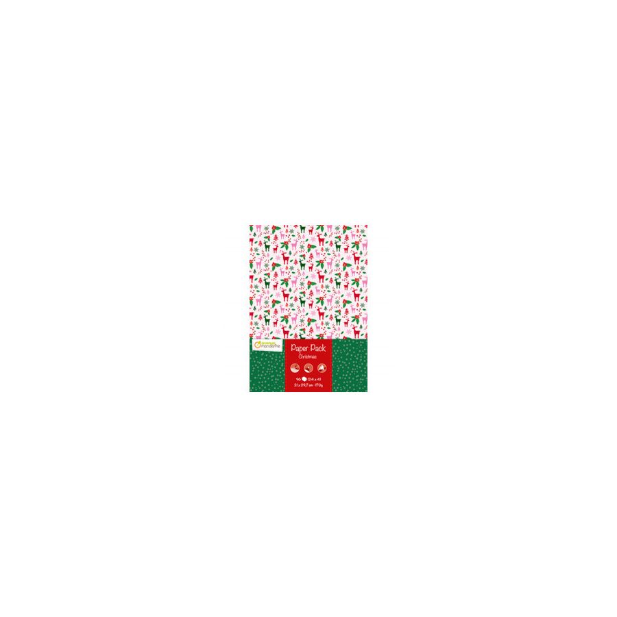 Papier motifs noel Avnue mandarine Color'i