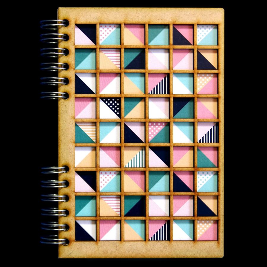 Carnet bois Komoni mosaique Color'i