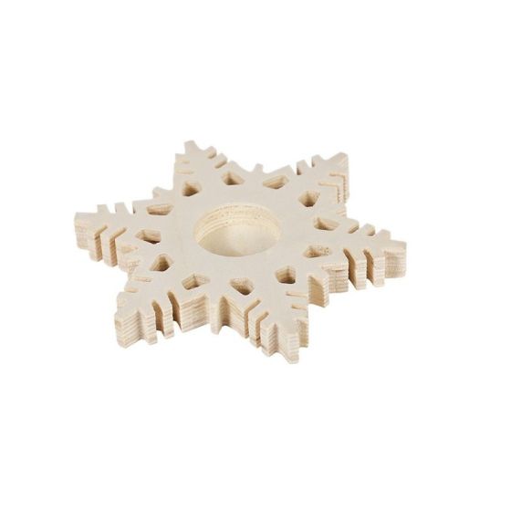 Porte bougie en bois flocon Graine créative Color'i