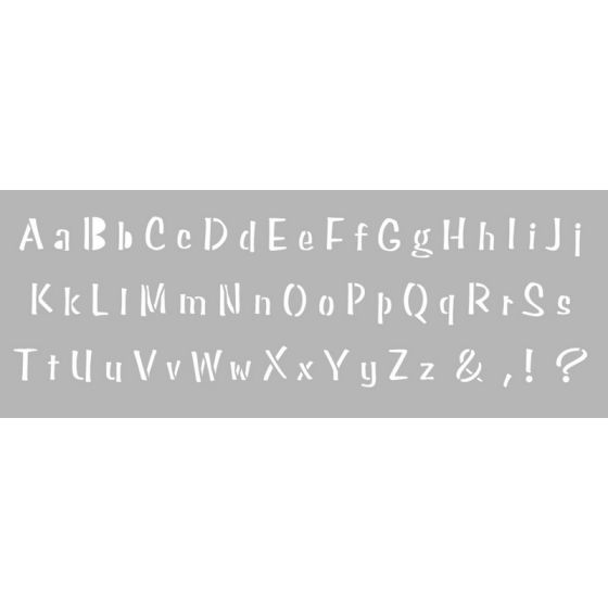 POCHOIR DECO 15X40CM ALPHABET IM#1322