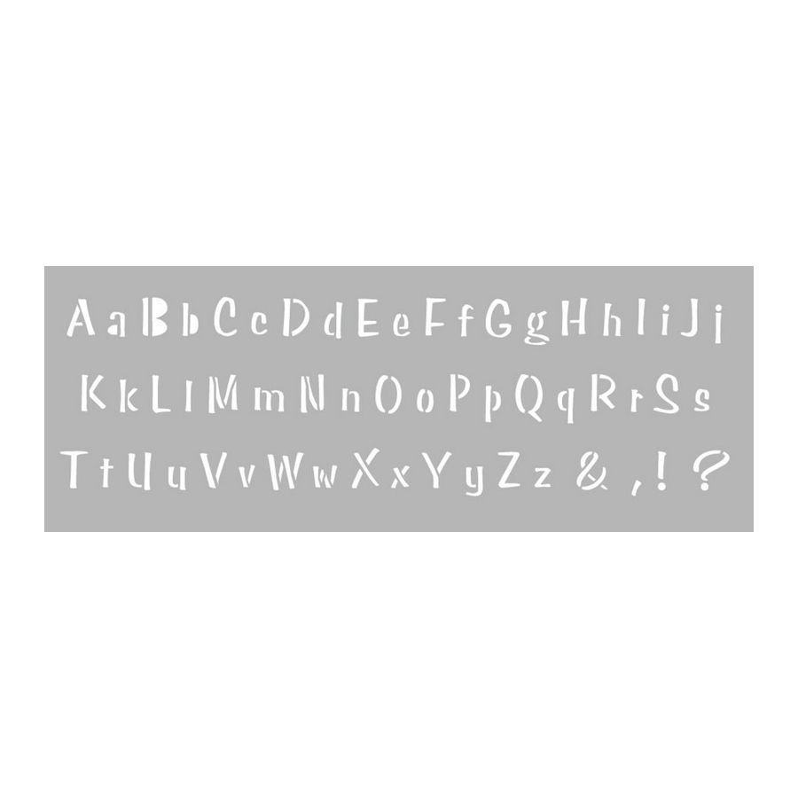 POCHOIR DECO 15X40CM ALPHABET IM#1322