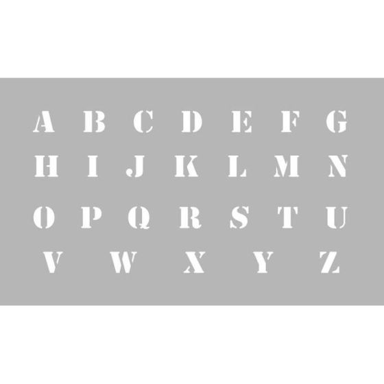 POCHOIR DECO 12X20 ALPHABET IM#1323