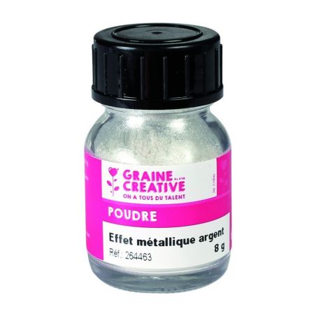 POUDRE METALLIQUE ARGENT 8G IM#1324