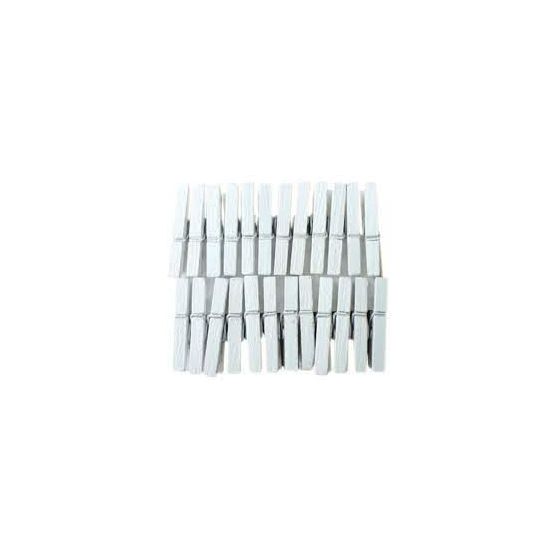 LOT 24 PINCES A LINGE BLANCHES 30MM IM#1390