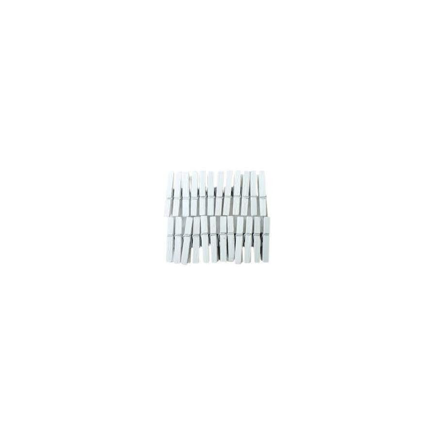 LOT 24 PINCES A LINGE BLANCHES 30MM IM#1390