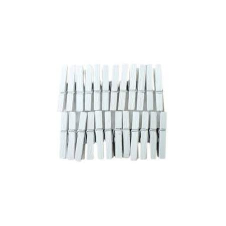LOT 24 PINCES A LINGE BLANCHES 30MM IM#1390