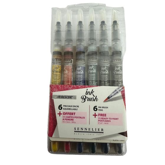 Pinceaux ink brush irisées Sennelier Color'i