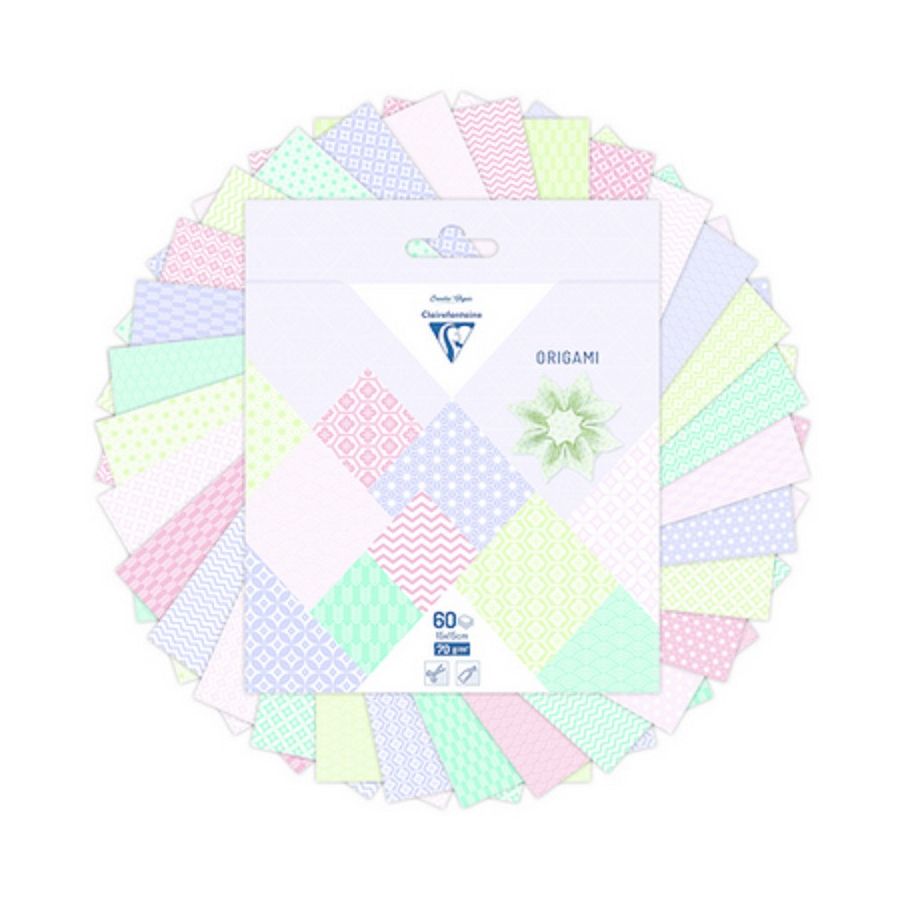 60 feuilles origami Clairefontaine Color'i