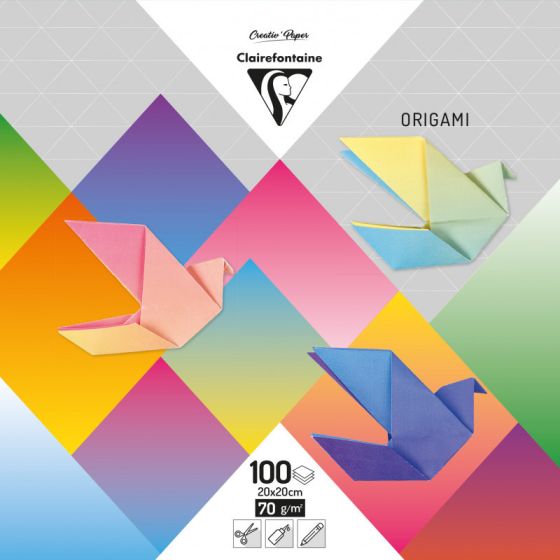 100 feuilles origami Clairfontaine Color'i
