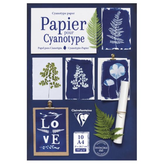 POCHETTE 10 FEUILLES A4 PAPIER  AQUARELLE CYANOTYPE