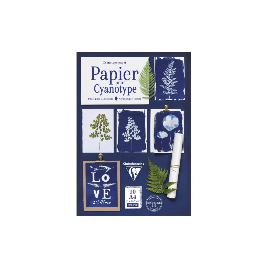 POCHETTE 10 FEUILLES A4 PAPIER  AQUARELLE CYANOTYPE