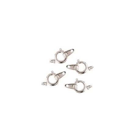 10 FERMOIRS RESSORT ARGENT 16MM IM#1486
