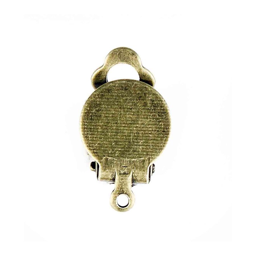 4 CLIPS OREILLES AVEC ANNEAU LAITON 10MM IM#1500