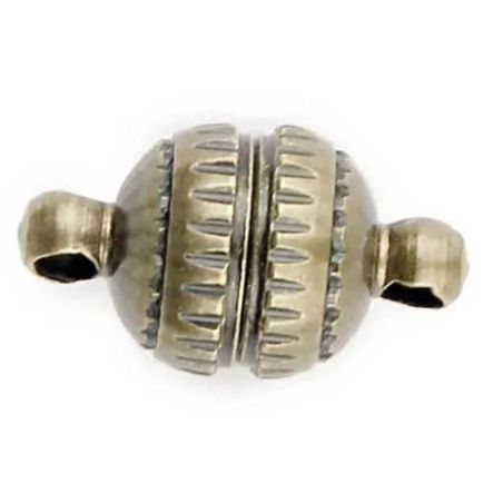 2 FERMOIRS MAGNETIQUES LAITON 7MM IM#1507