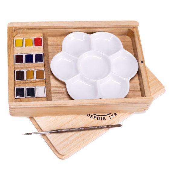 Coffret bois bambou aquarelle L&B Color'i