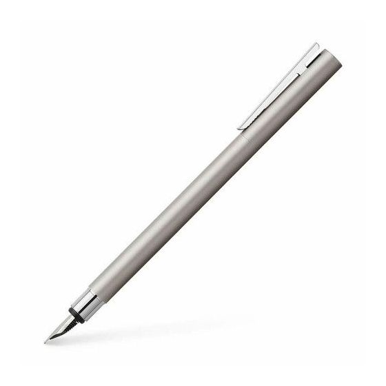 STYLO PLUME NEO SLIM FABER CASTELL ACIER MAT
